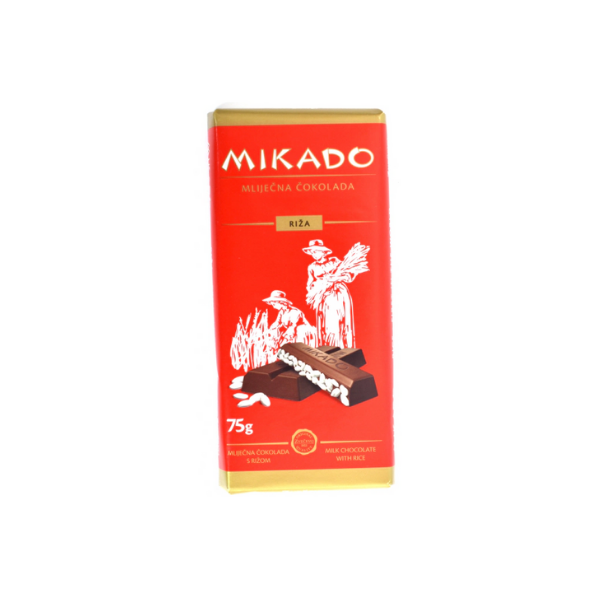 Zvecevo Mikado Milk Chocolate with Puffed Rice 75G - Euro Food